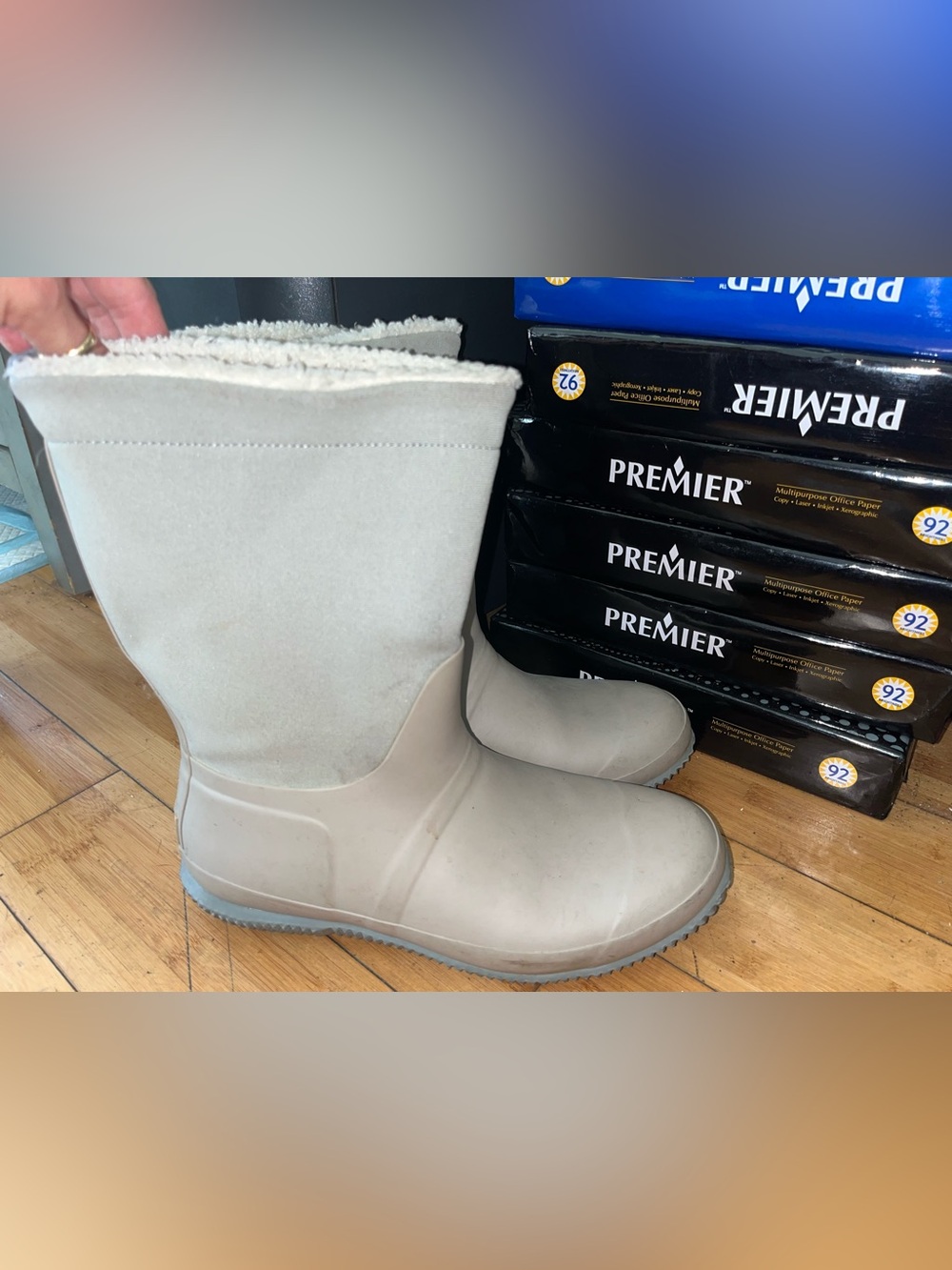 HUNTER Women's Mid-Calf Winter Boots - gray size Menโs 8 womenโs 8.5/10